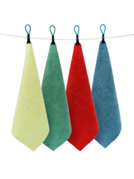 Салфетка микрофибра (30х30) универсальная б/оверлока красный  ОС 50/300