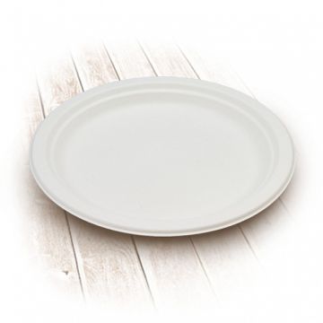 Тарелка ЭКО d-180 с бортиком целлюлоза 50/600 