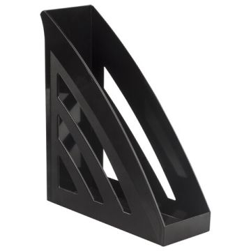 Лоток вертикальный для бумаг 245х90х285мм черный Office style Brauberg 1/10