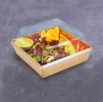 Крышка для контейнера 950мл 165х165х40мм OneClick прозр купольная 1EA 50/300 nelK