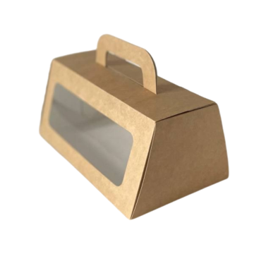 Коробка для рулета с ручкой 250х150х110мм крафт 25/25