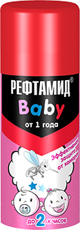 Репеллент аэрозоль от комаров Рефтамид для всей семьи Baby 100мл Сибиар 1/15