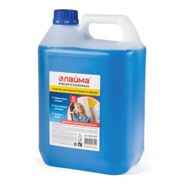 Средство для мытья стекол и зеркал канистра 5л ЛАЙМА PROFESSIONAL 1/4