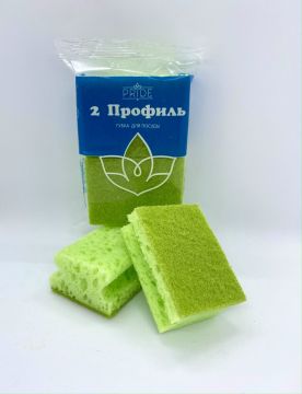 Губка для посуды (2шт) 90х65х45мм профильная Профиль-2 1/40