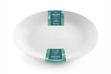 Набор тарелок d-200 плоская белая (4шт) Натура 1/9