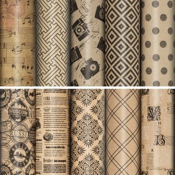 Бумага упаковочная 70х100см ЗОЛОТАЯ СКАЗКА Kraft Unlimited ассорти 1/50