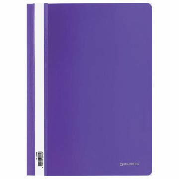 Папка скоросшиватель с прозр верхн лист BRAUBERG А4 фиолетовый 1/25/400