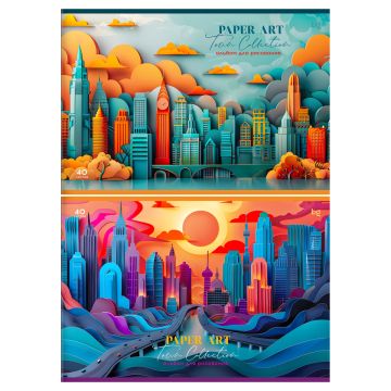 Альбом для рисования 40л А4 скоба обложка картон BG Бумажное искусство 1/4/24