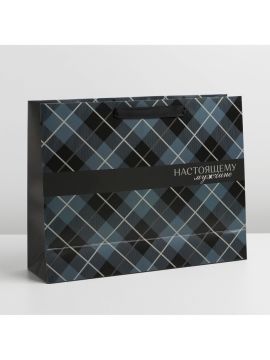 Пакет подарочный бумажный (40х31х11,5) ламинир Man 1/160