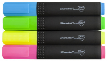 Текстмаркеры НАБОР 4 шт 1-4мм Silwerhof Prime+  1/12 Текстмаркеры НАБОР 4 шт 1-4мм Silwerhof Prime+  1/12