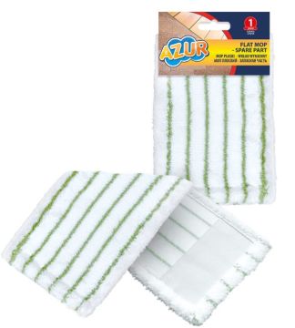 Насадка МОП плоская 40х15см ЕвроМоп AZUR карманы микрофибра 1/24