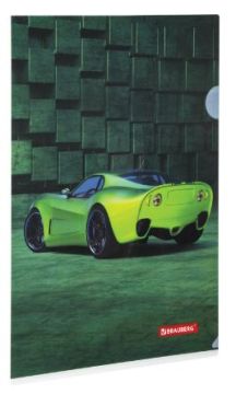 Папка-уголок А4 непрозр BRAUBERG SPORT CAR 0,15мм 1/12