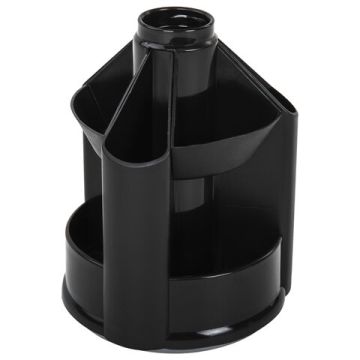 Подставка-органайзер 107х107х130мм вращающаяся 10 отделений черная Brauberg Mini 1/10