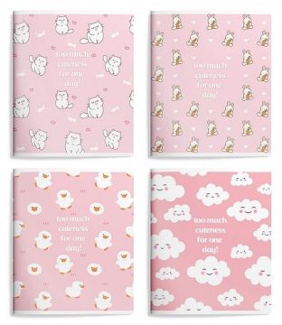 Тетрадь 48л А5 клетка мелованный картон Время Обнимашек Schoolformat 4/96