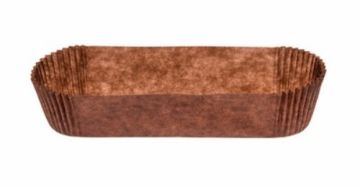 Капсула бумажная овальная 65х30мм h 22,5мм тарталетка коричневая 1/1000 