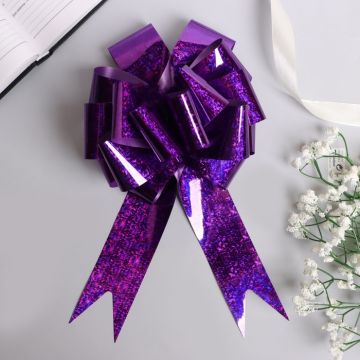 Бант-шар 5см фиолетовый голография 20/20