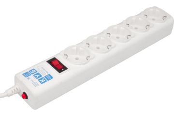 Сетевой фильтр Power Cube 5м (5 розеток) с заземлением выключатель 10 А белый 