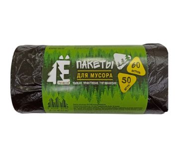 Мешок для мусора 60л рулон ПНД (58х68)-6 черные Эконом 4,5г Ё-Ромашка (50шт) 1/20 Мешок для мусора 60л рулон ПНД (58х68)-6 черные Эконом 4,5г Ё-Ромашка (50шт) 1/20