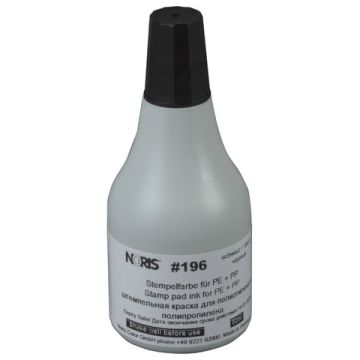 Штемпельная краска черная 50мл (специальная для полиэтилена и полипропелена) NORIS 196 1/10