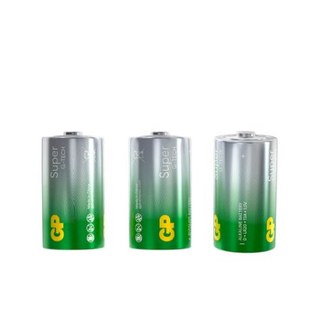 Элемент питания alkaline GP Super D (LR20, 13А)(2шт) в блист 1.5В 1/10/80  (Клиент)