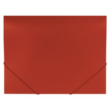 Папка на резинках до 300листов красная 500мкм Office BRAUBERG 1/50