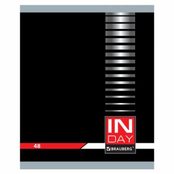 Тетрадь 48л А5 клетка скоба INDAY BRAUBERG 1/10/100