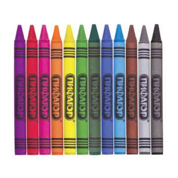 Восковые карандаши ПИФАГОР СОЛНЫШКО НАБОР 12 цв 1/72 (клиент)