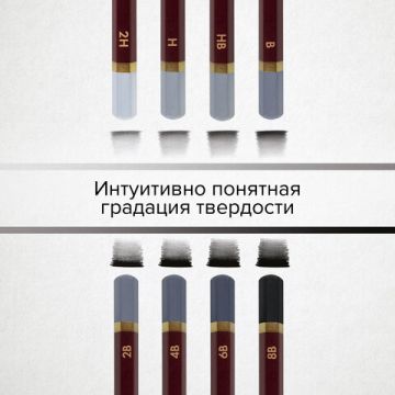 Карандаш ч/гр 2В художественный BRAUBERG ART PREMIERE ВЫСШЕЕ КАЧЕСТВО 1/12