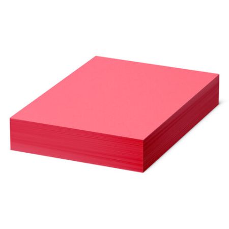 Бумага цветная BRAUBERG А4 80г/м 500л красная для офисной техник 1/5 (Клиент)
