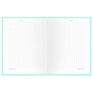 Блокнот 80л А6 110х147мм клетка твердый переплет мятный BRAUBERG Minimal 1/20