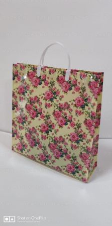 Пакет с пластмассовыми ручками (35х36+10) объемный Лето 10/50