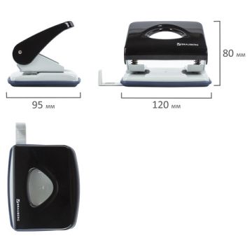 Дырокол на 30листов металлический большой ассорти Bregante Brauberg 1/12/48