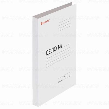 Скоросшиватель картон белый мел. BRAUBERG гарант. пл. 320г/кв.м. на 200 листов 1/25/200