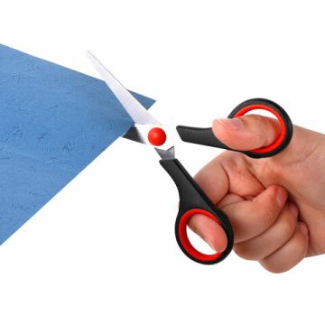 Ножницы набор 5шт (140,170,190,220,240мм) метал черно-красные вставки европодвес Brauberg 1/12 (Клие