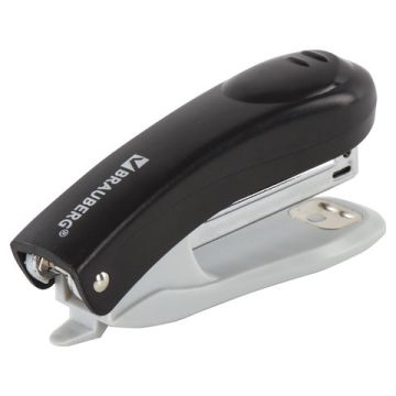 Степлер №10 до 12л с антистеплером черный BRAUBERG 1/12