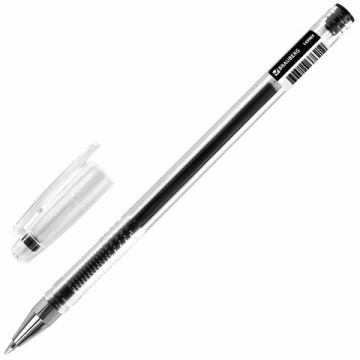 Ручка гелевая черная 0,7мм линия 0,5мм Brauberg Россия Союз 1/12/360 (Клиент)