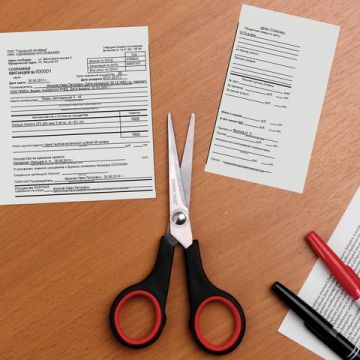 Ножницы 140мм метал черно-красные резиновые вставки SOFT GRIP ОФИСМАГ 1/12/288