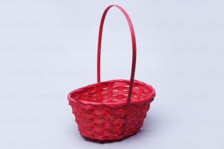 Корзина плетеная 28х13х9,5см красная бамбук 1/1
