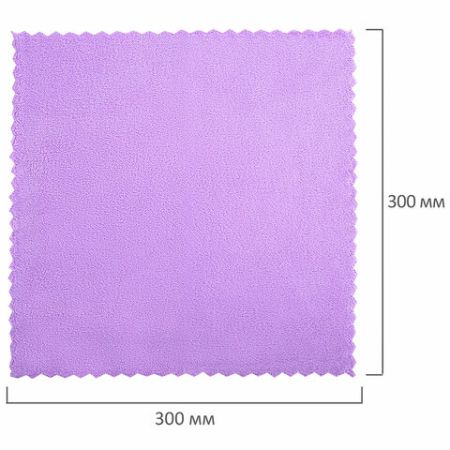 Салфетка микрофибра для стекол (30х30) 10шт плюшевая 250 г/м2 PASTEL ассорти LAIMA HOME 1/12