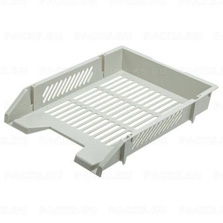 Лоток горизонтальный для бумаг 343х262х58мм серый BRAUBERG Office-Expert 1/20 