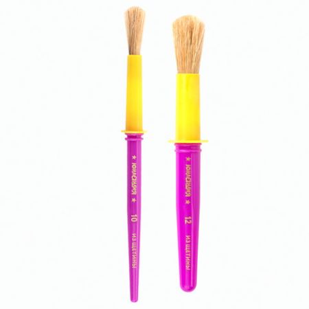 Кисти 2шт щетина круглые №10,12 ЮНЛАНДИЯ 1/5