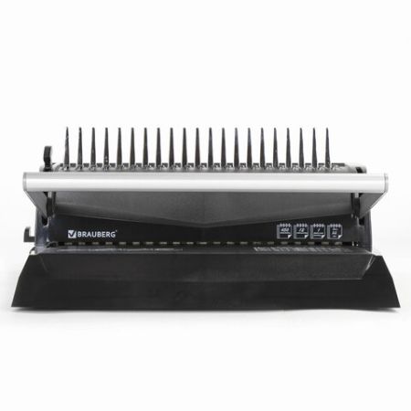 Переплетная машина д/пласт. пружины BRAUBERG пробив. 12л, сшив. до 450л 1/4 (Клиент)