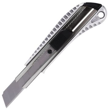 Нож канцелярский 18 мм к-т 2шт + 10 лезвий металлический корпус BRAUBERG Metallic 1/6/36