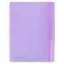 Папка скоросшиватель с прозр верхн лист BRAUBERG А4 лиловый 1/25 (Клиент)