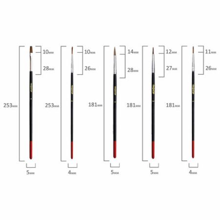 Кисти 15шт Пони 9шт Синтетика 4шт Щетина 2шт плоские круглые ПИФАГОР 1/24/96 (Клиент)