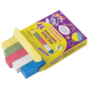 Мелки цветные 05шт квадратный ЮНЛАНДИК И КОСМОС ЮНЛАНДИЯ 1/30