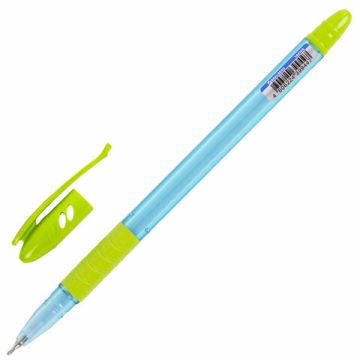 Ручка шариковая синяя масляная ассорти BRAUBERG GLASSY 1/12