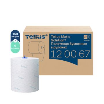 Полотенца бумажные рулонные 2сл 150 м Tellus/TORK Matic (H1) ADVANCED белые 6/6 (клиент)