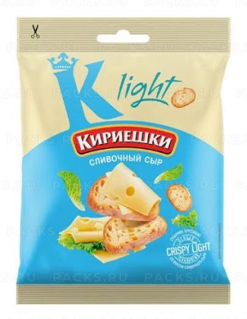 Продукты, Сухарики Кириешки Light со вкусом сливочного сыра 33 гр 1/50