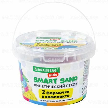 Песок для лепки кинетический 01цв 500г синий 2 формочки BRAUBERG KIDS 1/12